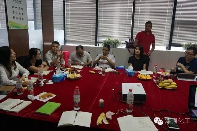 深圳贏想力品牌王老師蒞臨漆強化工參觀指導