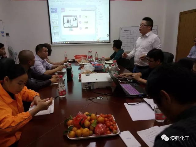 漆強化工總經(jīng)理張文先生發(fā)表新年感言和目標分解