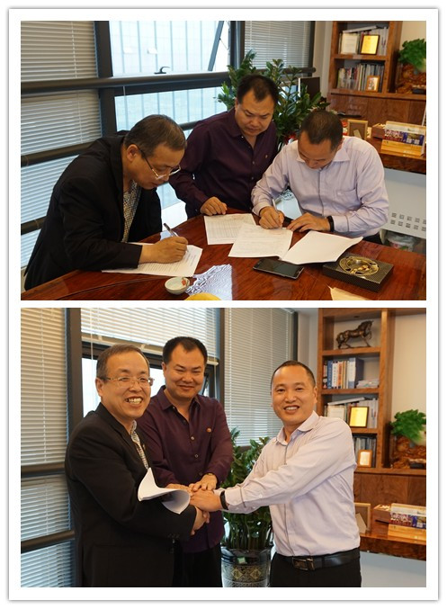 梁董與鄭社長(zhǎng)對(duì)漆強(qiáng)品牌發(fā)展非常滿意及肯定